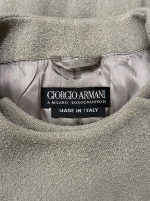 2000s Giorgio Armani greige minimalist coat