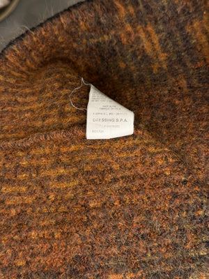 2000s Roberto Cavalli mohair tiger cardigan with fur insterts