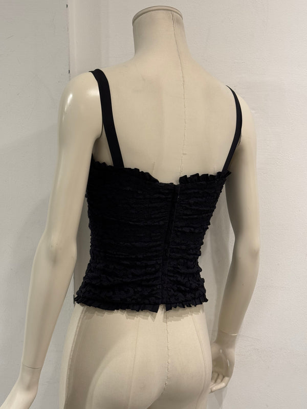 2000s Dolce & Gabbana silk lace camisole top