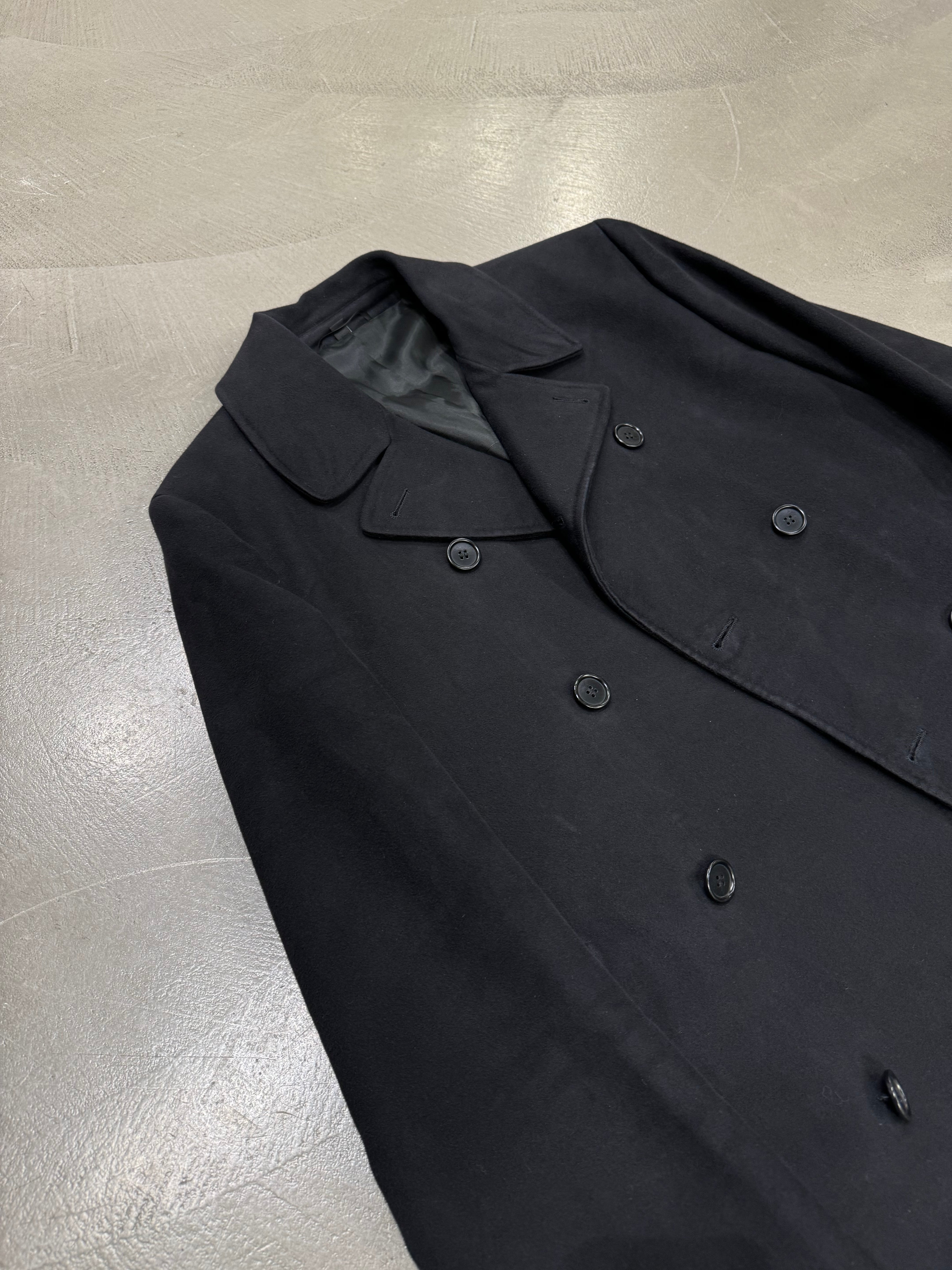 1990s Helmut Lang moleskin double breasted coat