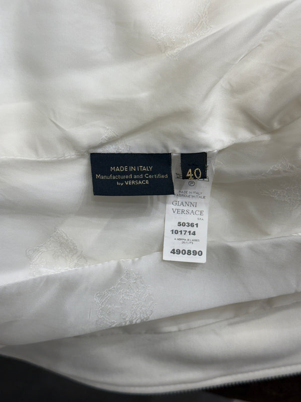 2000s Gianni Versace back zip structured paneled jacket