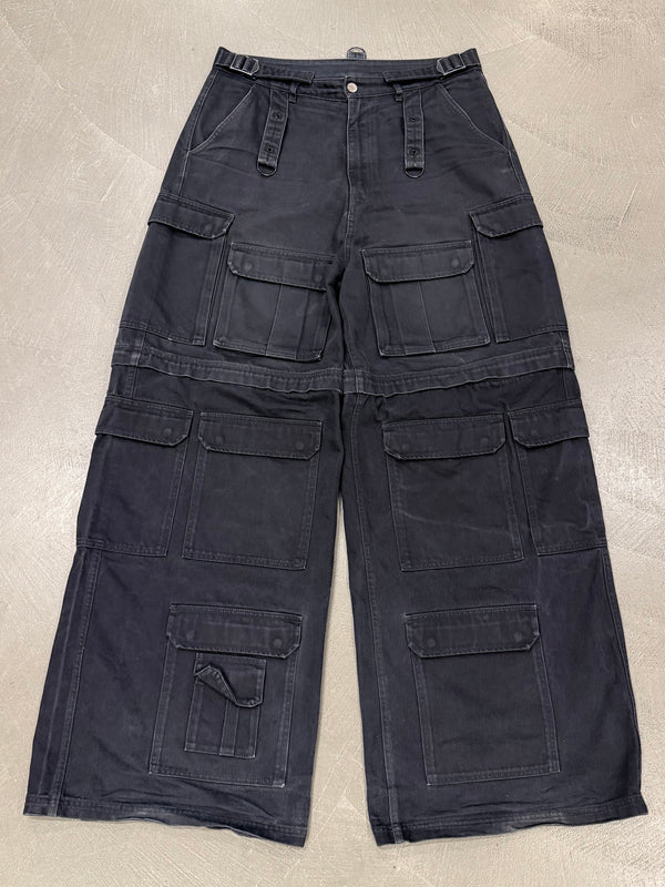 Vetements multi-pocket transformable baggy cargo pants