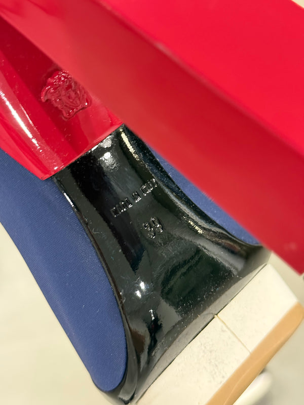 S/S2017 Versace iconic runway neoprene multi color high boots