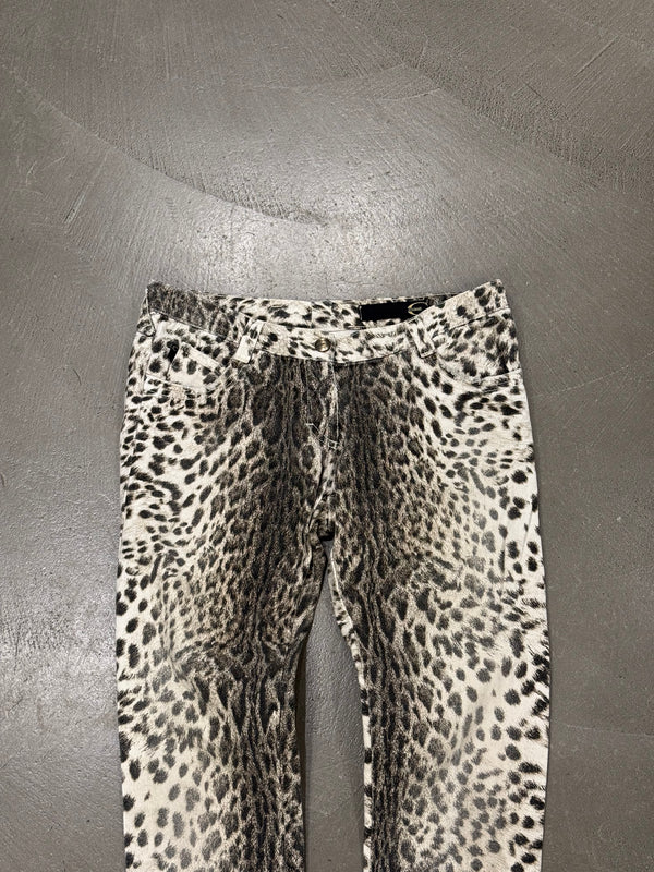 2000s Roberto Cavalli leopard print pants