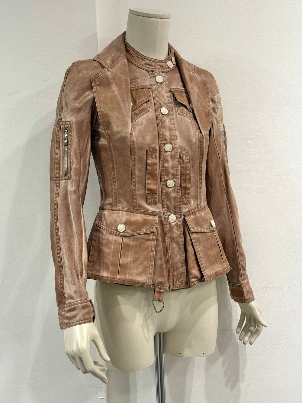 S/S2005 Christian Dior by Galliano runway silk officer jacket