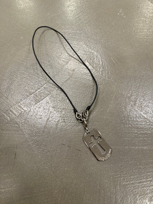 2000s Dolce & Gabbana dog tag cross necklace