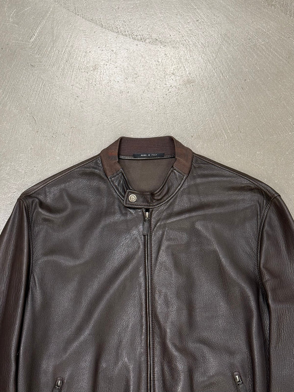 2000s Gucci by Tom Ford leather bomber jacket