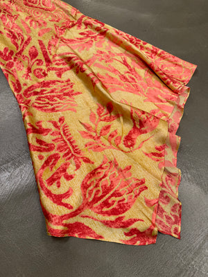 A/W2001 Roberto Cavalli floral bornout velvet dress