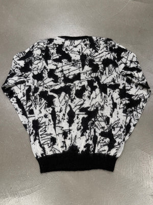A/W2007 Dior Homme runway abstract print mohair sweater