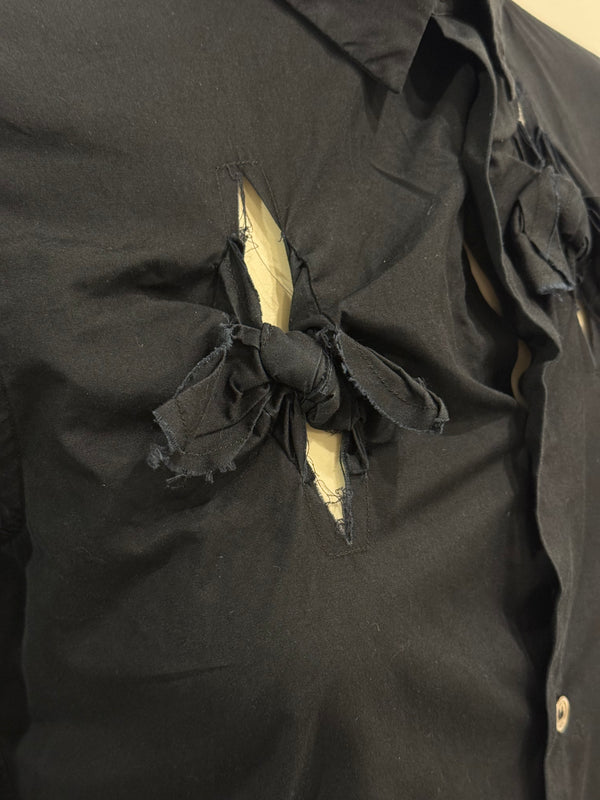 S/S2002 Comme des Garçons three bows slits shirt