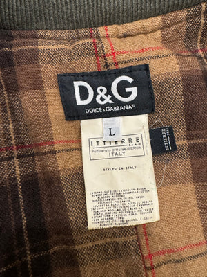 A/W2003 Dolce & Gabbana zip sleeves hooded bomber jacket