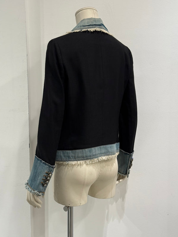 2000s Dolce & Gabbana hybrid jacket with jewels
