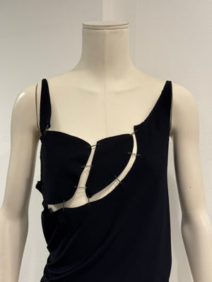 S/S2003 Jean Paul Gaultier cut-out metal chain halter top