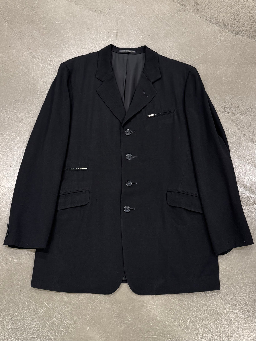 2000s Yohji Yamamoto zipper technical blazer jacket