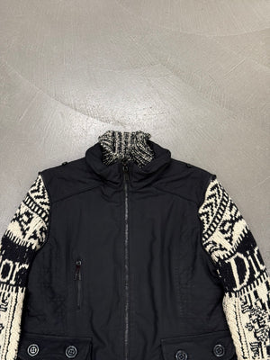 A/W2005 Christian Dior by John Galliano knit sleeves puffer jacket
