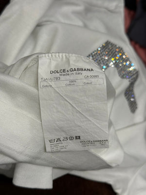 2003 Dolce & Gabbana swaroski logo t.shirt