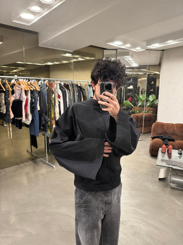 A/W2000 Raf Simons batwing 3/4 zip layered jacket