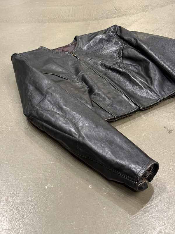 S/S1986 Jean Paul Gaultier cropped leather jacket