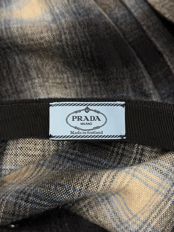 2011 Prada plaid tartan kilt mini skirt