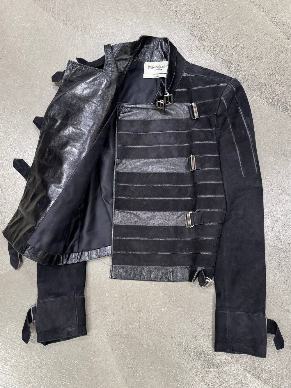 2000s Yves Saint Laurent Rive Gauche by Tom Ford belted leather jacket