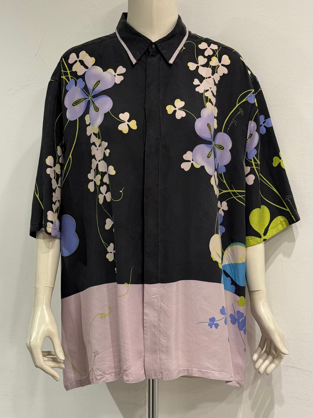 1990s Gianni Versace silk floral shirt