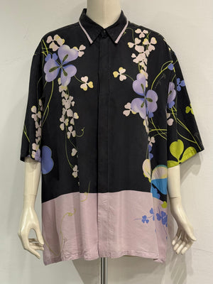 1990s Gianni Versace silk floral shirt
