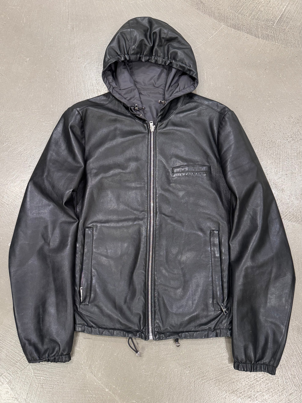 2015 Prada reversible 2 in 1 leather jacket