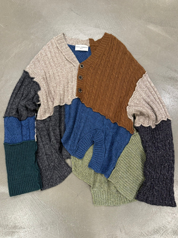 A/W 1996 Dolce & Gabbana patchwork reconstructed sweater