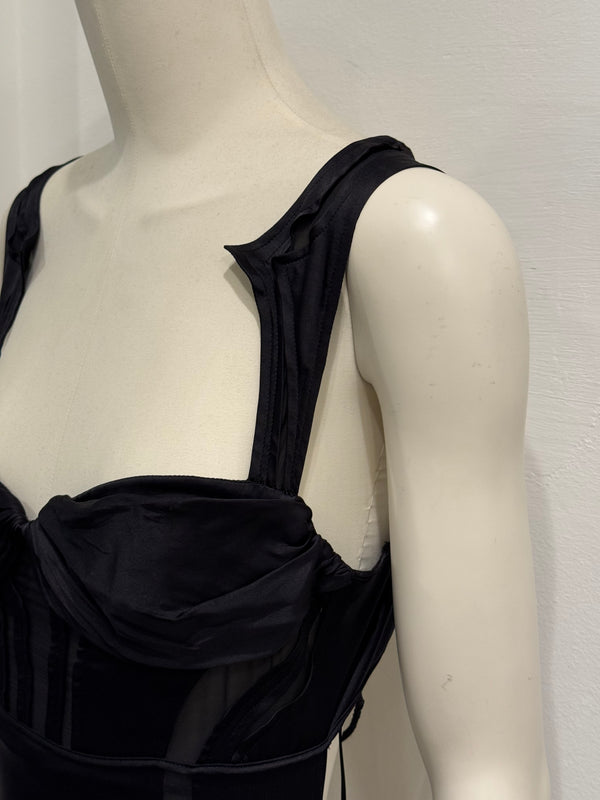 S/S2004 Gucci by Tom Ford bondage corseted dress