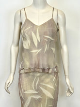 Load image into Gallery viewer, 2000s Roberto Cavalli leaf wrinkle set top + skirt
