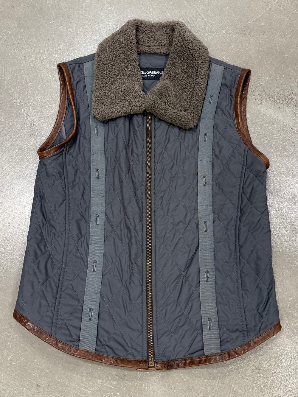 2003 Dolce & Gabbana aviator shearling vest