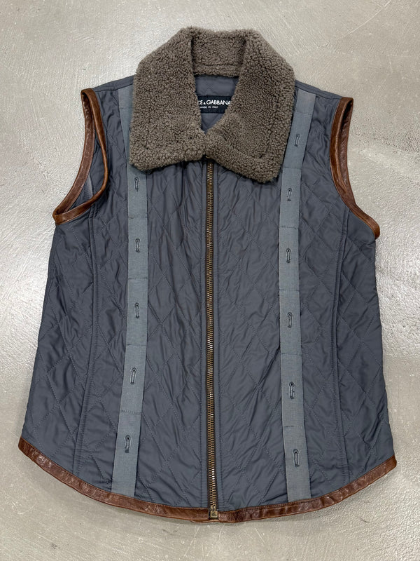 2003 Dolce & Gabbana aviator shearling vest