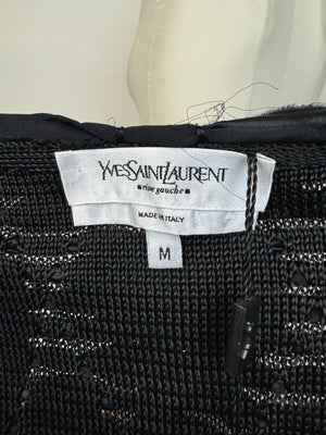 F/W 2001 Yves Saint Laurent by Tom Ford Runway Ribbon Knit Sweater Top