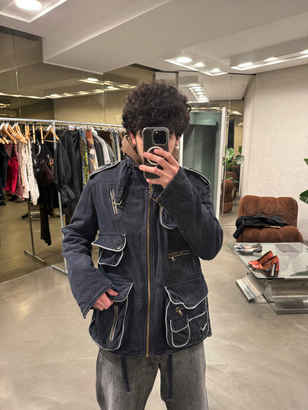 A/W2003 Dolce & Gabbana multi pocket military coat