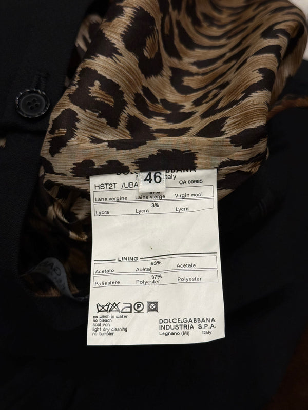 2003 Dolce & Gabbana tailored skirt suit with mandarin collar