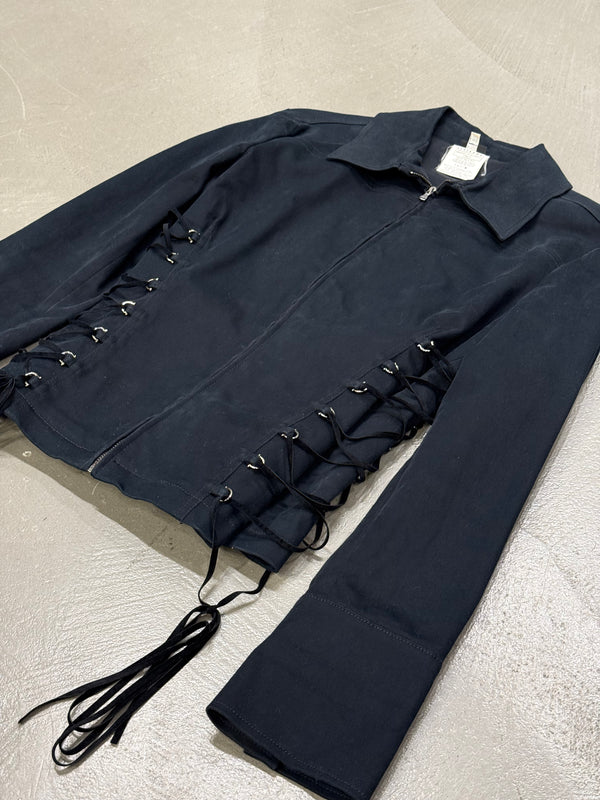 2000s Gianfranco Ferre bondage laced-up jacket