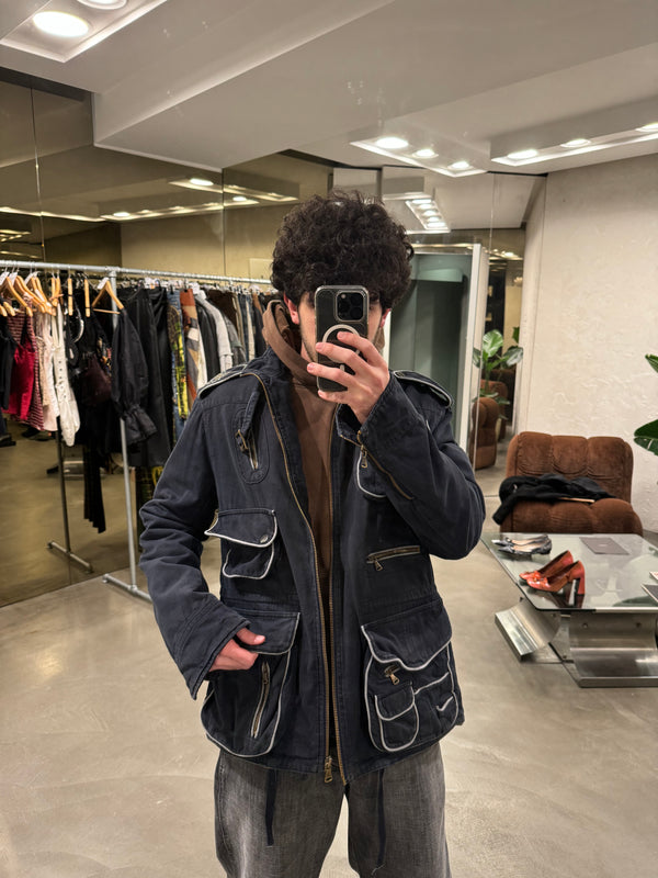 A/W2003 Dolce & Gabbana multi pocket military coat