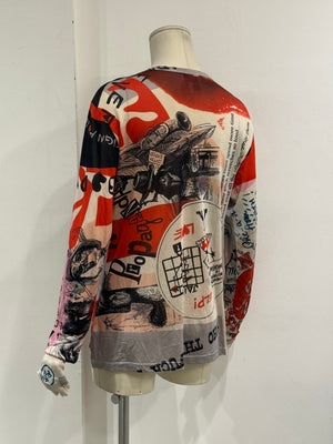 A/W2005 Vivienne Westwood "Propaganda" graphic mesh