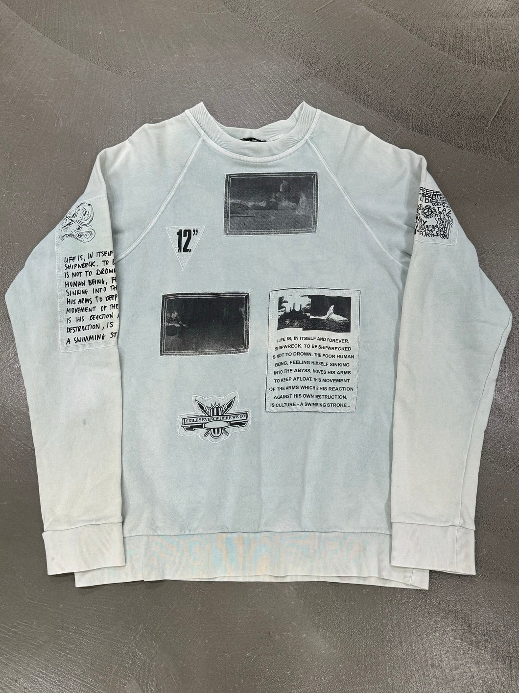 A/W 2004-2005 Raf Simons “waves” patchwork crewneck