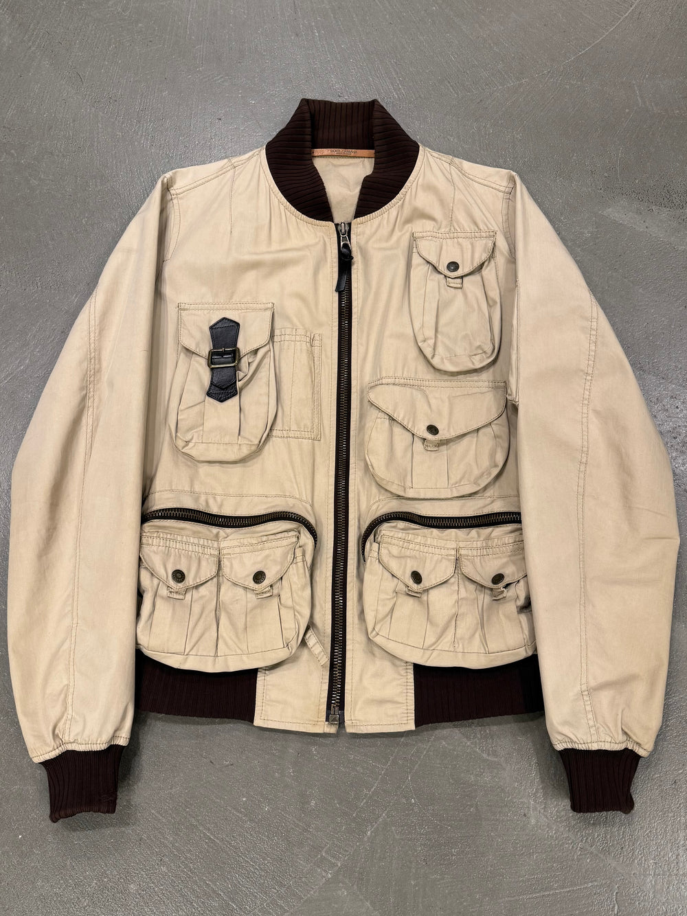 S/S2003 Dolce & Gabbana multi-pocket cargo bomber jacket