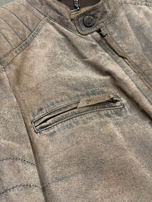 2000s Dolce & Gabbana pigskin moto biker leather jacket