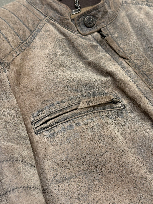 2000s Dolce & Gabbana pigskin moto biker leather jacket