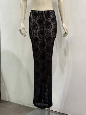 1990s Dolce & Gabbana sheer maxi skirt