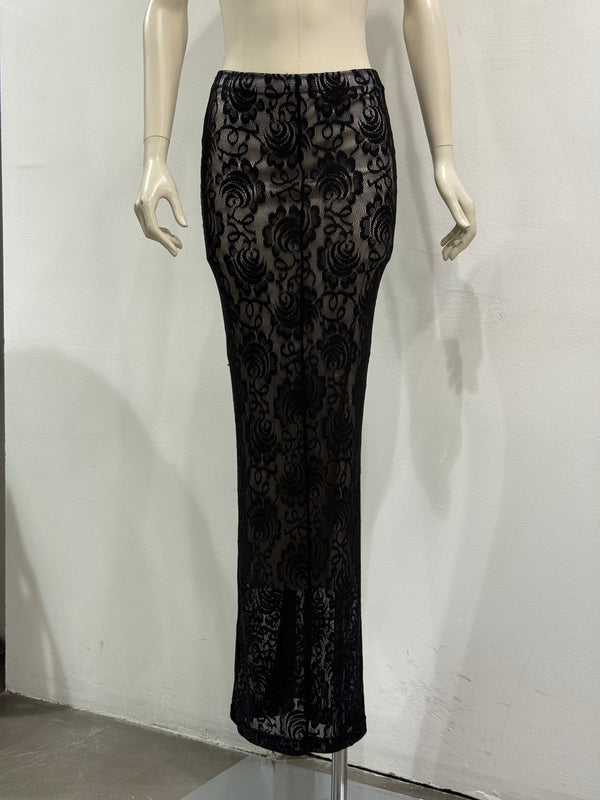1990s Dolce & Gabbana sheer maxi skirt