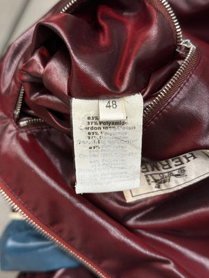 HERMES nylon color block jacket