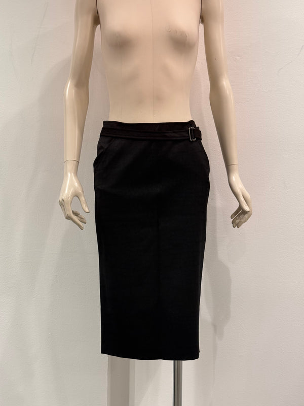 2000s Roberto Cavalli belted midi skirt