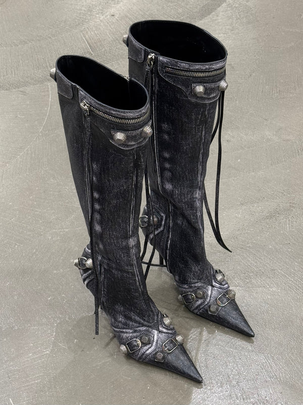 Balenciaga heeled city boots - new