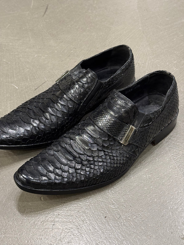 2000s Versace python loafers
