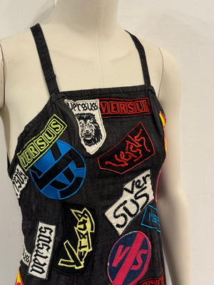 2000s Versace Versus patchwork dress