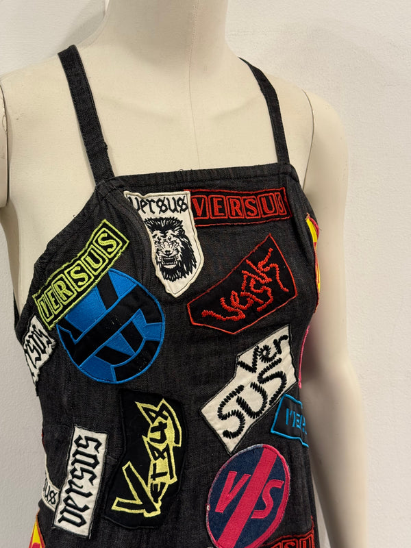 2000s Versace Versus patchwork dress